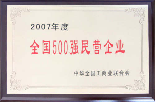 2007年度天下500强民营企业